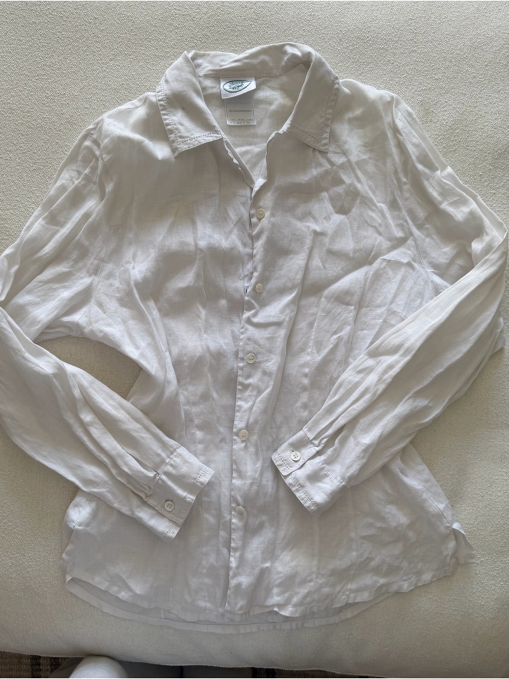 100% Linen Button Down Blouse!